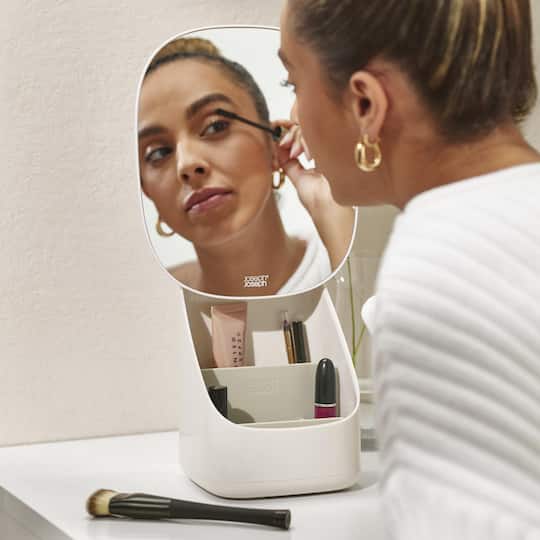 Joseph Joseph Viva Pedestal Mirror with Cosmetic organizer